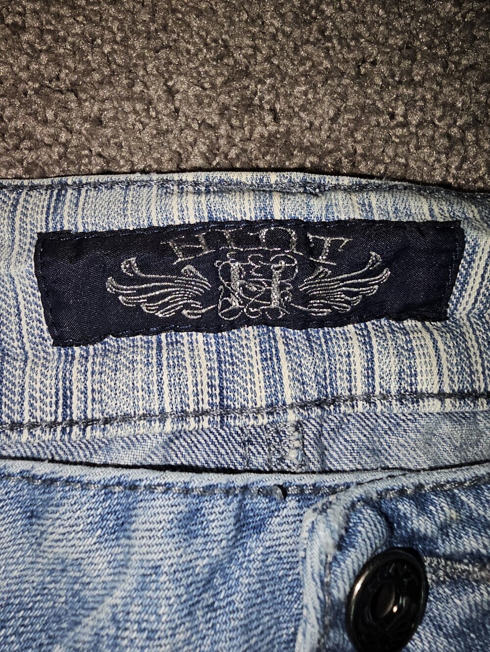 Y2K Hint Jeans Low Rise Denim Shorts Sz 13 - Picture 7 of 15